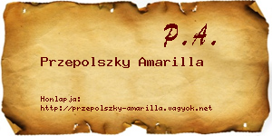 Przepolszky Amarilla névjegykártya